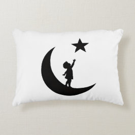 Cojín Decorativo Perseguidor de sueños Diseño minimalista de luna y