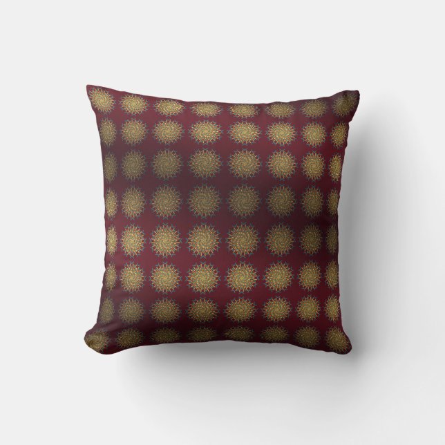 Cojín Decorativo Persian Carpet Floral Gold  (Anverso)