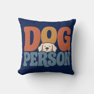 Cojín Decorativo Persona Retro Perro Amante De Mascotas