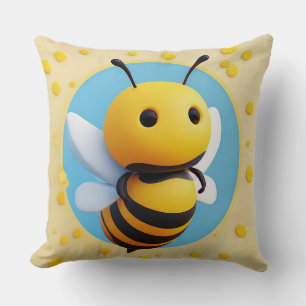 Cojín Decorativo Personaje de abeja de dibujos animados lindo