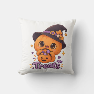 Cojín Decorativo Personaje de calabaza lindo 🎃🧡