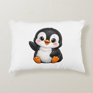 Cojín Decorativo Personaje de dibujos animados de pingüino bebé lin