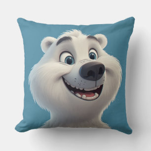 Cojín Decorativo Personaje de oso polar de dibujos animados lindo