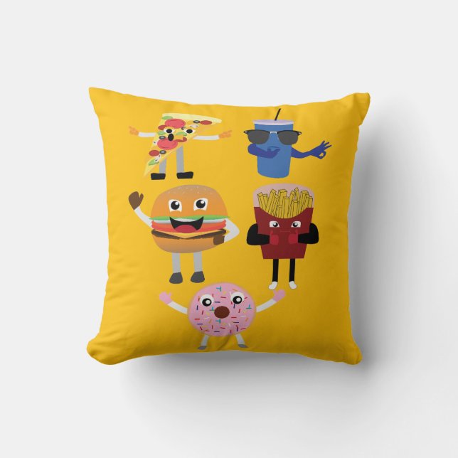 Cojín Decorativo Personajes de Comida (Anverso)