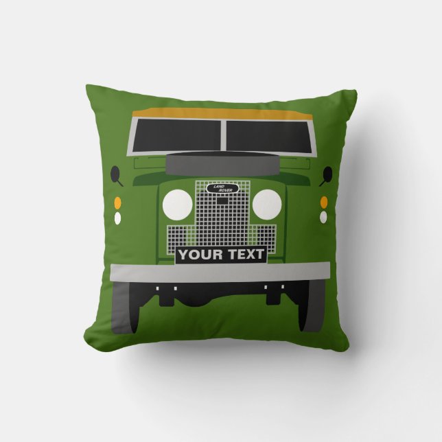 Cojín Decorativo Personalice la serie de encargo 2 de Land Rover (Anverso)