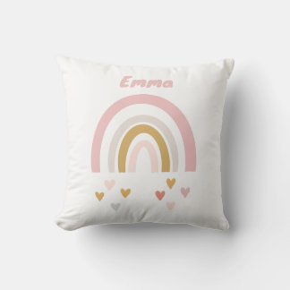 Cojín Decorativo Personalisierbares Kissen mit Name und Regenbogen
