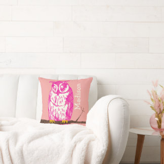 Cojín Decorativo Personaliza a Yellow Peachy Pink Baby Cute Owen