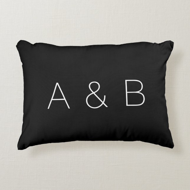Cojín Decorativo Personaliza, alfabeto inicial personalizado monogr (Anverso)