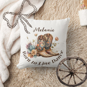Cojín Decorativo Personaliza el baile en línea Western Boho