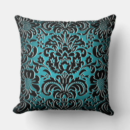 Cojín Decorativo Personaliza el color "Mock Flock" Patrón floral 4