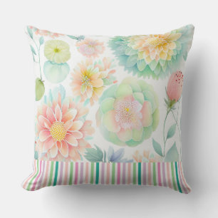 Cojín Decorativo Personaliza el Pastel Floral de manantial de color