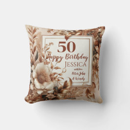 Cojín Decorativo Personaliza este feliz cumpleaños