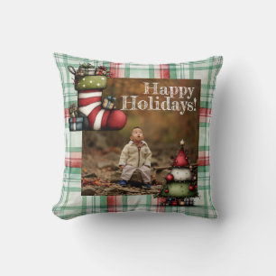 Cojín Decorativo Personaliza la foto de Navidad