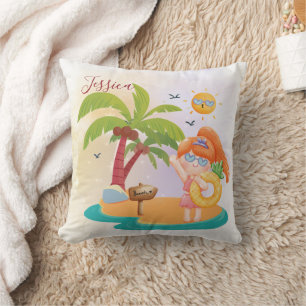Cojín Decorativo Personaliza tu nombre Tiempo de verano