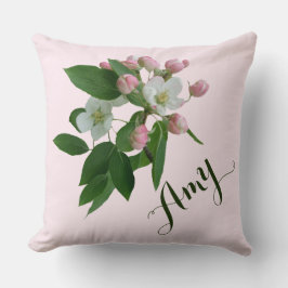 Cojín Decorativo Personalizable Amy nombre floral manzana flor Hygg