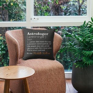 Cojín Decorativo Personalizable Astrologer Definición Negro