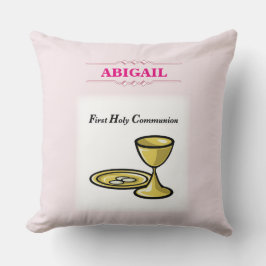 Cojín Decorativo Personalizable, Chica Cuerpo de Comunión y Sangre