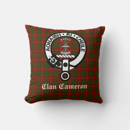 Cojín Decorativo Personalizable Clan Cameron Escudo Badge & Tartan