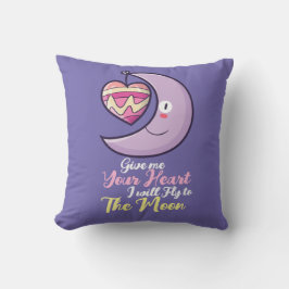 Cojín Decorativo Personalizable Crescent Heart