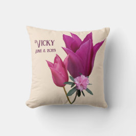 Cojín Decorativo Personalizable de ducha de bebé lindo nombre Vicky
