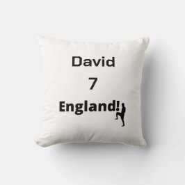 Cojín Decorativo Personalizable de jugador de fútbol de Inglaterra