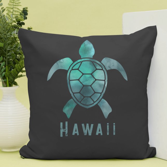 Cojín Decorativo Personalizable de la tortuga marina hawaiana (Subido por el creador)