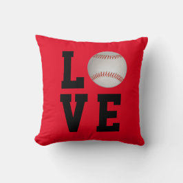 Cojín Decorativo Personalizable del amor del béisbol