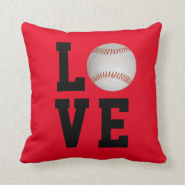 Cojín Decorativo Personalizable del amor del béisbol