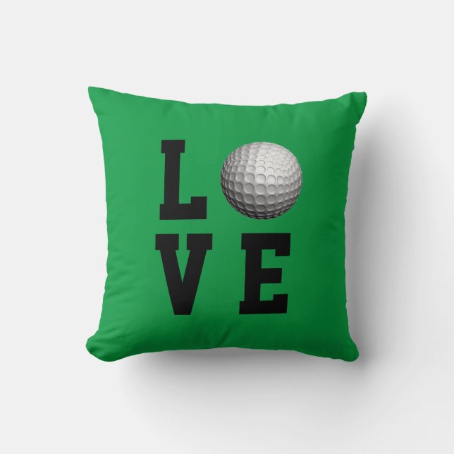 Cojín Decorativo Personalizable del amor del golf (Anverso)