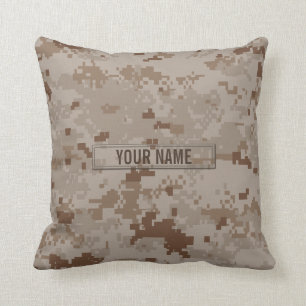 Cojín Decorativo Personalizable del camuflaje del desierto de