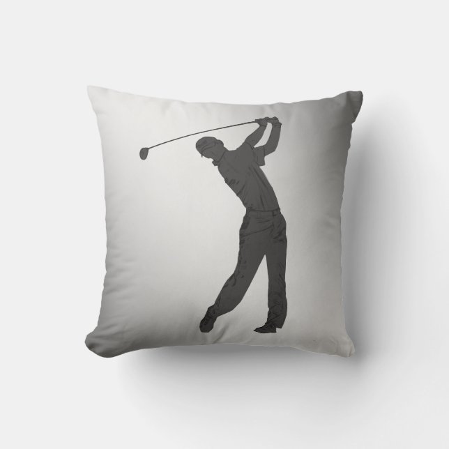 Cojín Decorativo Personalizable del libertino del golf (Anverso)