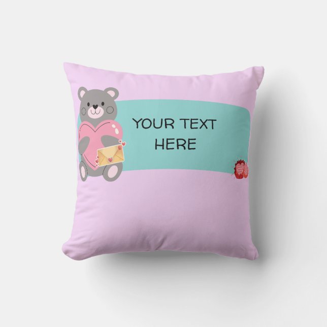 COJÍN DECORATIVO PERSONALIZABLE DEL OSO (Anverso)