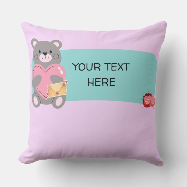 COJÍN DECORATIVO PERSONALIZABLE DEL OSO (Anverso)