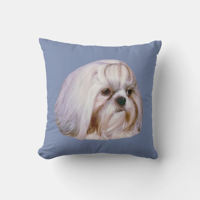 Cojín Decorativo Personalizable del perro de Shih Tzu (Anverso)