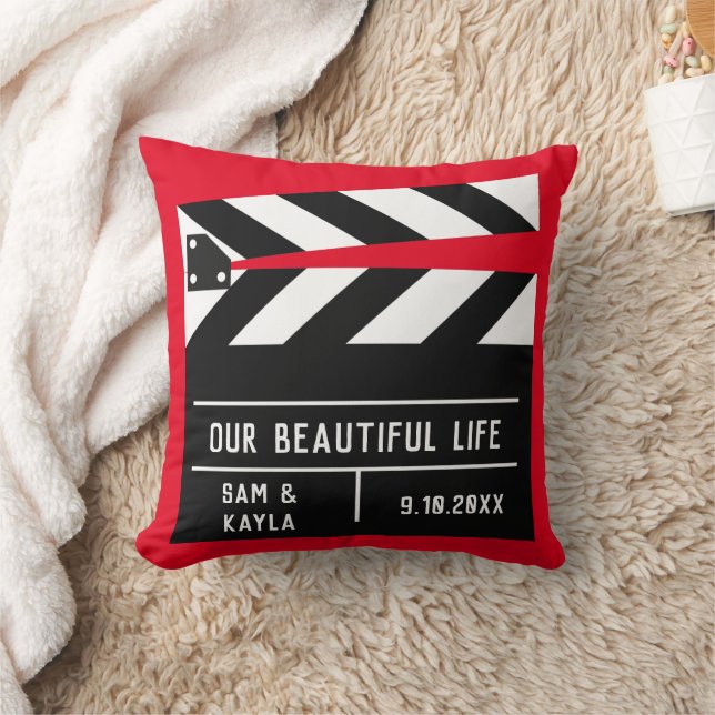 Cojín Decorativo Personalizable del tablero de películas Keepsake (Manta)
