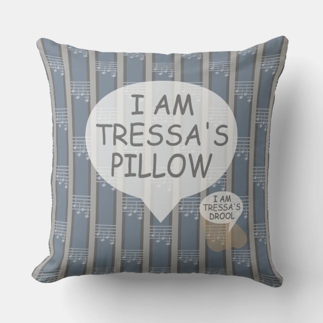 Cojín Decorativo Personalizable divertido y divertido Nota musical  (Anverso)