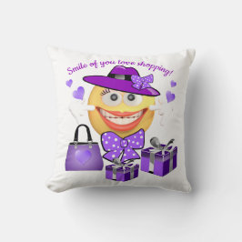 Cojín Decorativo Personalizable Emoji de moda con compras