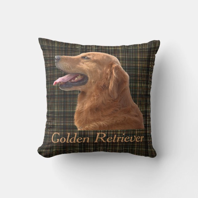 Cojín Decorativo Personalizable Golden Retriever (Anverso)