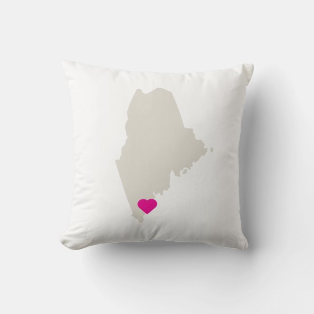 Cojín Decorativo Personalizable Maine State Love Reversible Pillow (Anverso)