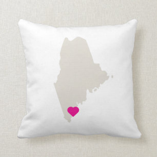 Cojín Decorativo Personalizable Maine State Love Reversible Pillow