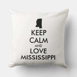 Cojín Decorativo Personalizable MANTENER CALMA Y AMAR A MISSISSIPPI