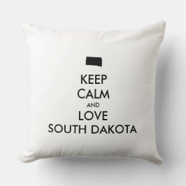 Cojín Decorativo Personalizable MANTENER LA CALMA Y AMAR A DAKOTA D