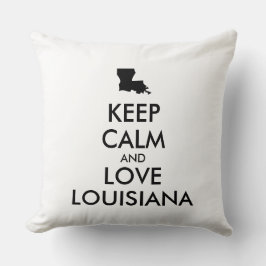 Cojín Decorativo Personalizable MANTENGA CALMA Y AME A LOUISIANA