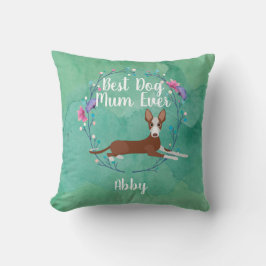 Cojín Decorativo Personalizable Mejor Mamá de Perro Podenco