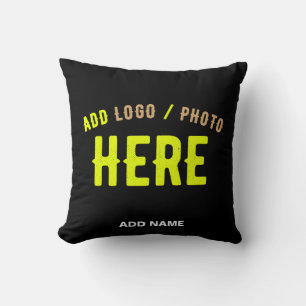 COJÍN DECORATIVO PERSONALIZABLE MODERNO ESTILO NEGRO VERIFICADO MAR