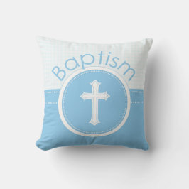 Cojín Decorativo Personalizable, Niño Azul Hijo de Dios Bautizo