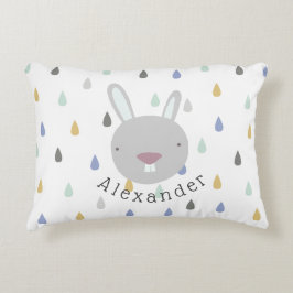 Cojín Decorativo Personalizable Nombre Conejo Cute