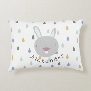 Cojín Decorativo Personalizable Nombre Conejo Cute