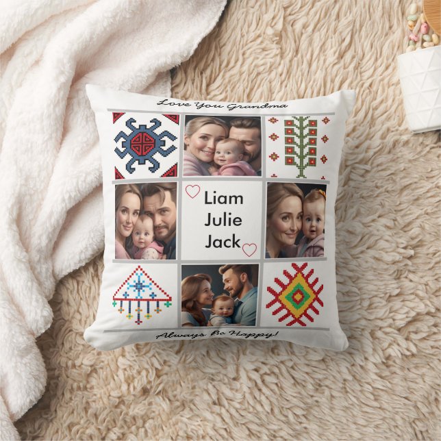 Cojín Decorativo Personalizable Photo Blanket Collage (Manta)