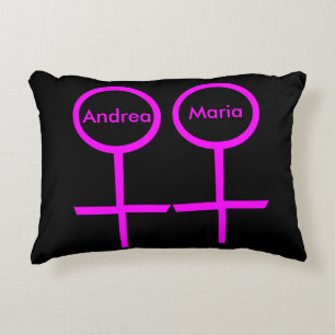 Cojín Decorativo Personalizable Pillow de los amantes de las lesbia